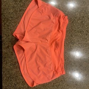 LULULEMON CORAL PINK RUNNING SHORTS SIZE 6